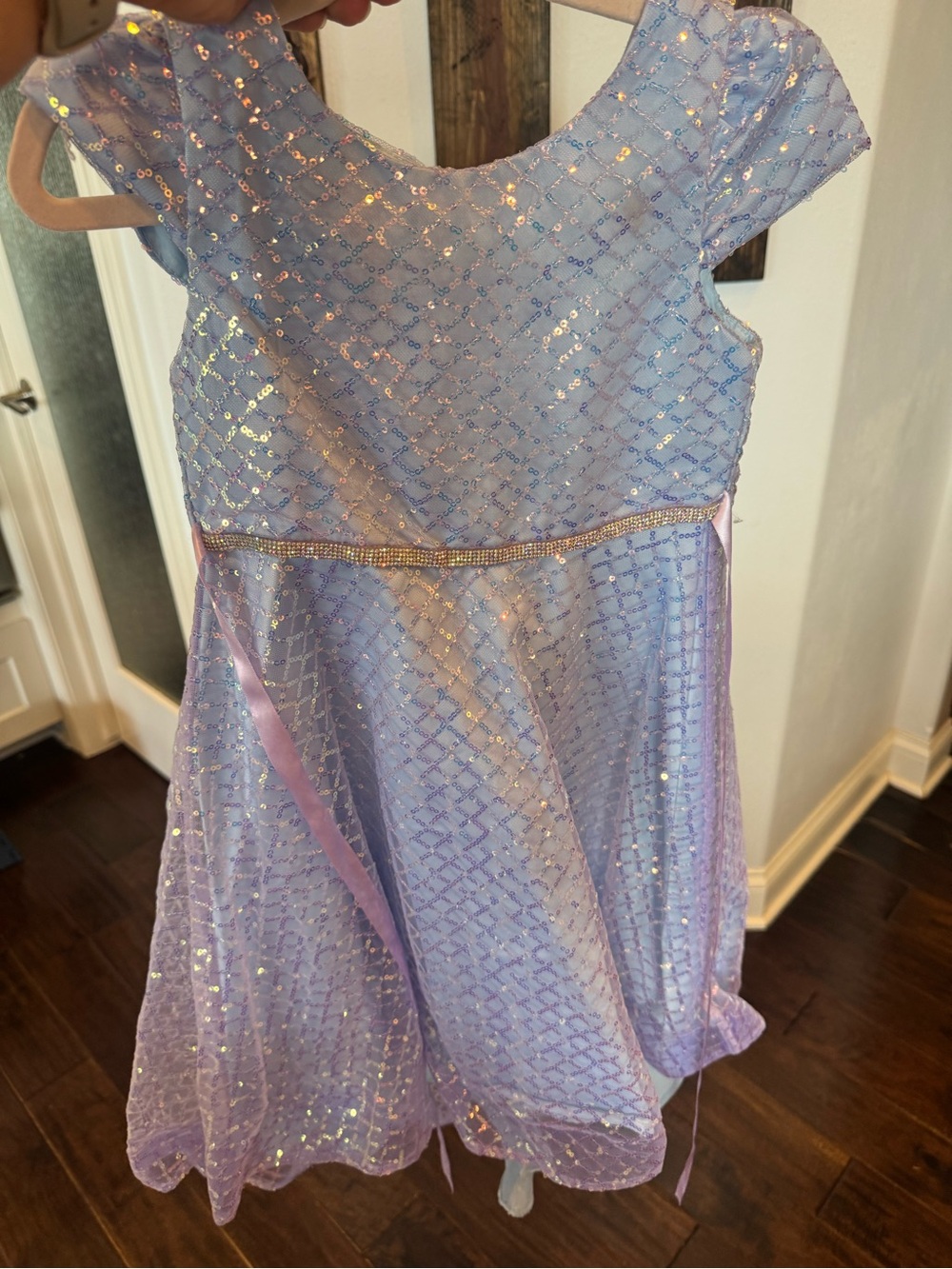 Rare Editions Lilac Sequin Party Dress